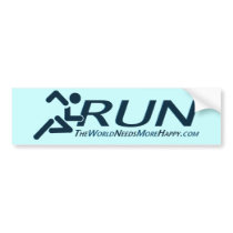 Run-Dark Blue Bumper Sticker