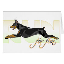Run For Fun, Black Doberman Cards