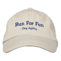 Run for Fun Dog Agility Embroidered Hat embroidered hats
