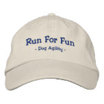 Run for Fun Dog Agility Embroidered Hat embroidered hats