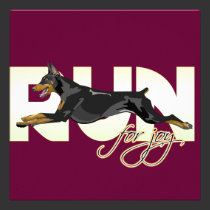 Run for Joy, Black Doberman invitations