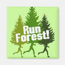 Run Forest, Protect the Earth Day Fridge Magnet