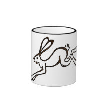 Run hare run coffee mugs