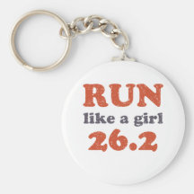 Run like a girl 26.2 key chain