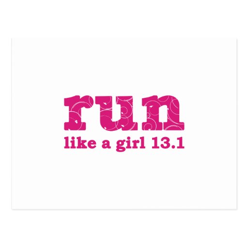 Run Like A Girl Postcard Zazzle