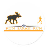Run Sarah Run! Round Sticker