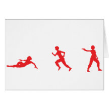 Run, Slide, Shoot Greeting Cards