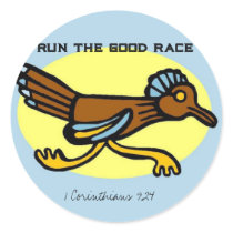 Run the Good Race Sticker  1 Corinthians 9:24