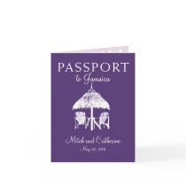 Runaway Bay Jamaica Passport Wedding Invitation