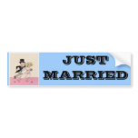 Runaway Bride & Groom bumper stickers
