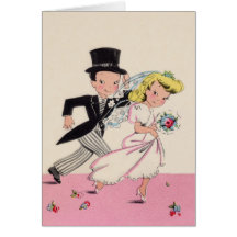Runaway Bride & Groom Greeting Cards