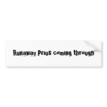Runaway Prius coming through bumper stickers