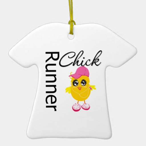 Runner Chick Christmas Ornaments