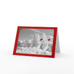 Runner duck santa hat cards