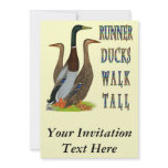 Runner Ducks Walk Tall invitations