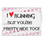 Runner's Valentine Card - I heart (love) Running..