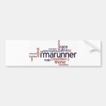 Runner's Words Bumper Sticker