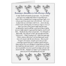 Running a Marathon is Like Having a Baby Best Of L Greeting Card