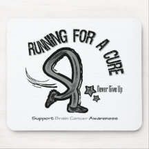 Running For A Cure Brain Cancer Mousepad