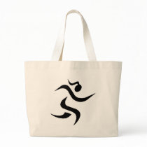 running Girl Tote Bags