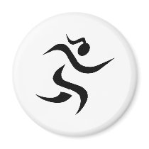 running Girl Refrigerator Magnets