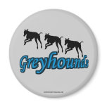 Running Greyhound Silhouette Dog Photo Magnet