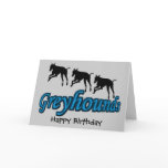 Running Greyhounds Dog Photo Birthday Card