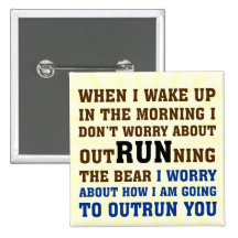 Running is about beating the competition pins