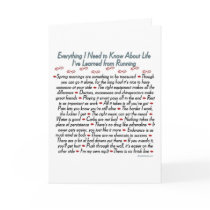 Running Life Lessons Best Of Luck Greeting Card