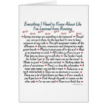 Running Life Lessons Best Of Luck Greeting Card