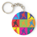 Running Pop Art keychains