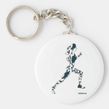 Running Silhouette - Floral Keychains