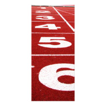 Running Track Rack Card Design