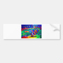 Running Wolf by Piliero Bumper Sticker