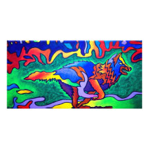 Running Wolf by Piliero Photo Card Template