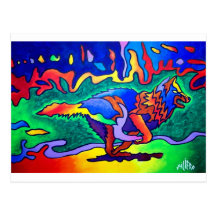 Running Wolf by Piliero Postcard