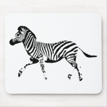 Running Zebra Mousepads
