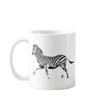 Running Zebra Coffee Mugs