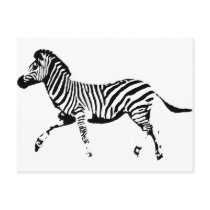 Running Zebra Post Card