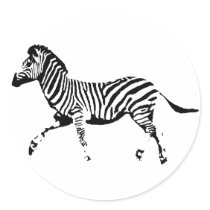 Running Zebra Stickers