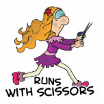 runs with scissors girl acrylic cut out