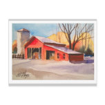Rural America Early Winter Barn postcards