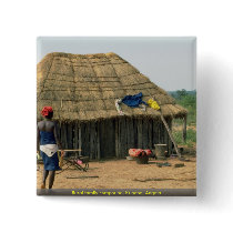Rural family compound, Kunene, Angola Pinback Buttons