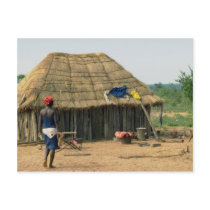 Rural family compound, Kunene, Angola Post Card