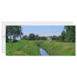 Rural farm landscape photo barn irrigation ditch