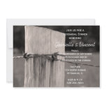Rural Fence Post Country Rehearsal Dinner Invite invitations