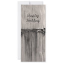 Rural Fence Post Country Wedding Invitation