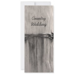 Rural Fence Post Country Wedding Invitation