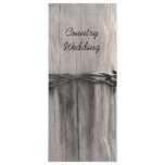 Rural Fence Post Country Wedding Program invitations