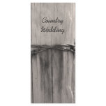 Rural Fence Post Country Wedding Program rack cards